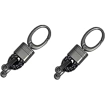 JVCV® Genuine Leather Braided Keychain Strap Accessories Car Key